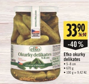 Okurky delikates Efko