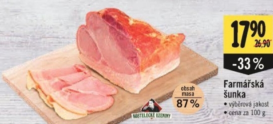 Šunka farmářská výběrová Kostelecké uzeniny