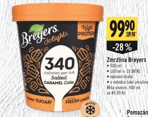 Zmrzlina proteinová v kelímku Breyers Delights