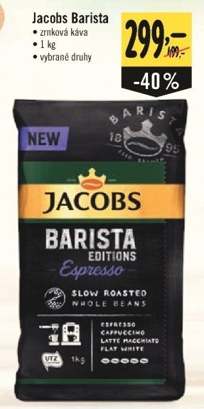 Zrnková káva Barista Jacobs