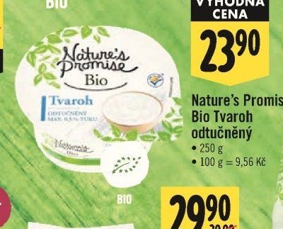 Nature's Promise Bio Tvaroh odtučněný
