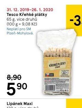 Tesco Křehké plátky