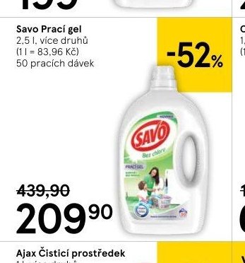 Savo Prací gel