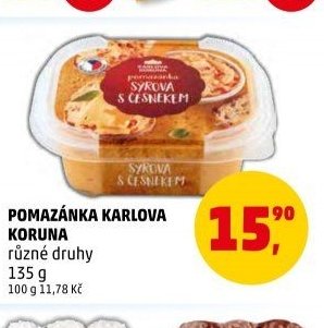POMAZÁNKA KARLOVA KORUNA různé druhy