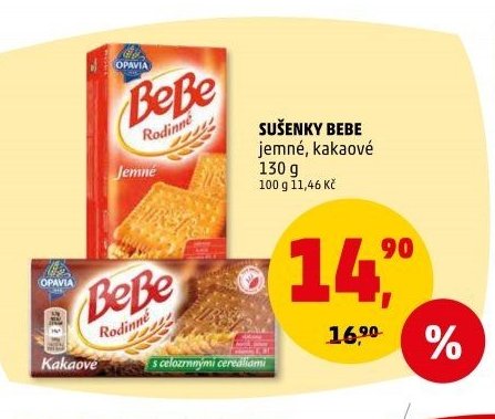 SUŠENKY BEBE jemné, kakaové