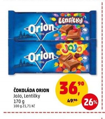 ČOKOLÁDA ORION JoJo, Lentilky