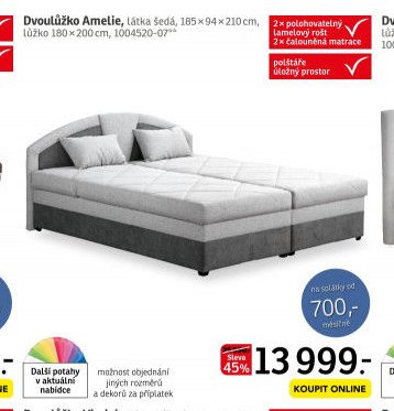 Dvoulůžko Amelie - ASKO akcniletaky.com