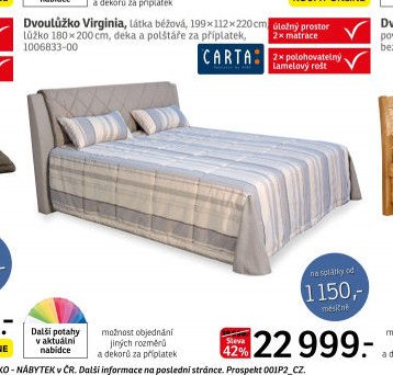 Dvoulůžko Virginia - ASKO akcniletaky.com