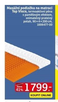Masážní podložka na matraci Top Visco - ASKO akcniletaky.com