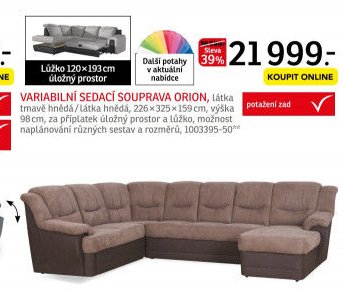 VARIABILNÍ SEDACÍ SOUPRAVA ORION - ASKO akcniletaky.com