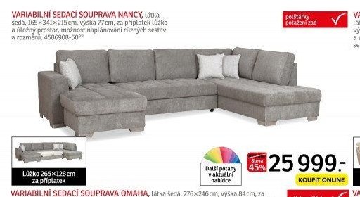 VARIABILNÍ SEDACÍ SOUPRAVA NANCY - ASKO akcniletaky.com