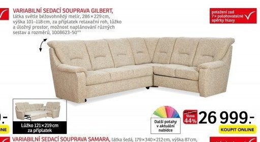 VARIABILNÍ SEDACÍ SOUPRAVA GILBERT - ASKO akcniletaky.com