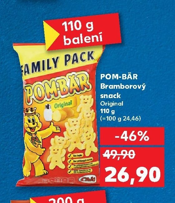 POM-BÄR Bramborový snack Original 110 g