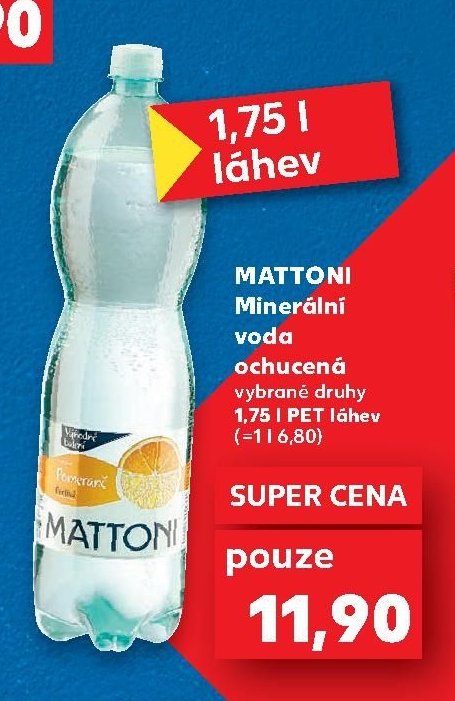 MATTONI Minerální voda ochucená 1,75 l