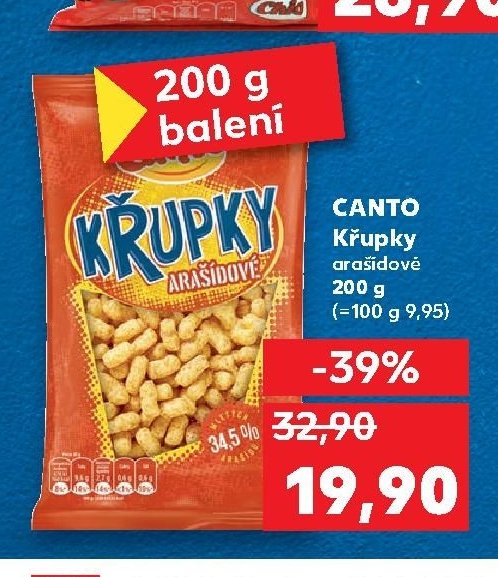CANTO Křupky arašídové 200 g
