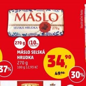 Máslo selská hrudka