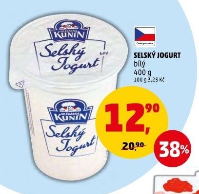 Selský jogurt bílý 400 g