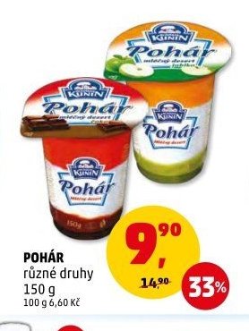 Pohár různé druhy 150 g