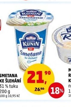 Smetana ke šlehání 31 % tuku 200 g