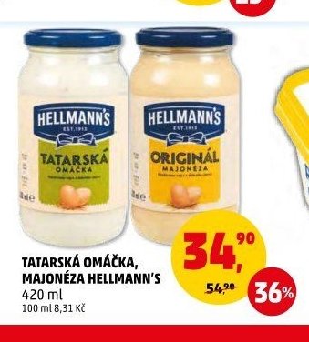 Tatarská omáčka, majonéza Hellmann's 420 ml