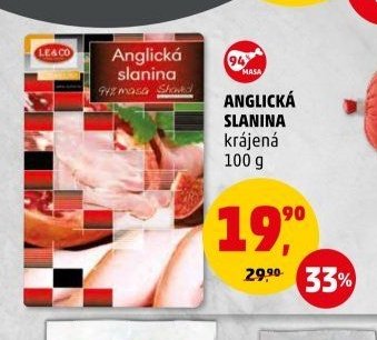 ANGLICKÁ SLANINA krájená