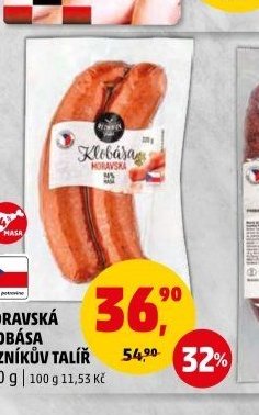 MORAVSKÁ KLOBÁSA ŘEZNÍKŮV TALÍŘ