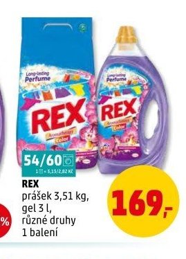 REX prášek 3,51 kg, gel 3 l