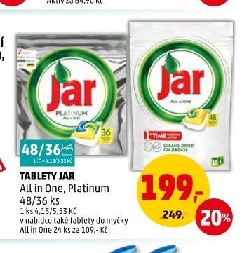 TABLETY JAR All in One, Platinum 48/36 ks