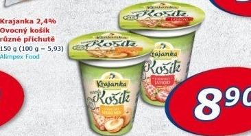 Jogurt ochucený Ovocný košík Krajanka