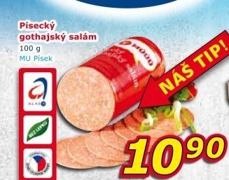 Salám Gothaj Maso uzeniny Písek