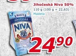 Sýr Niva Jihočeská 50% Madeta