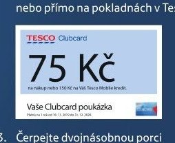 Tesco Clubcard poukázka
