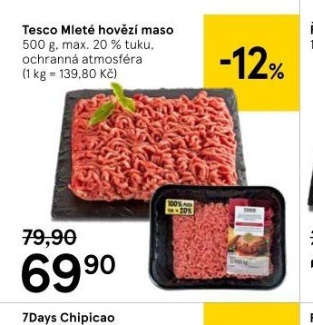 Tesco Mleté hovězí maso