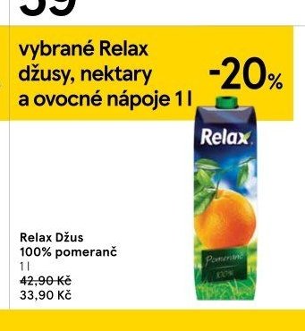 Relax Džus 100% pomeranč