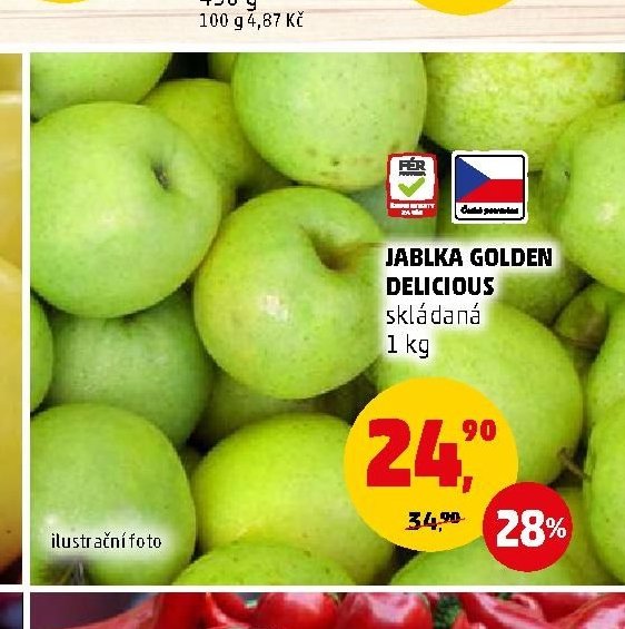 Jablka Golden Delicious
