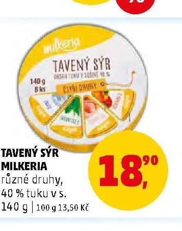 TAVENÝ SÝR MILKERIA