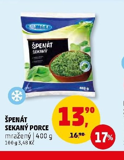 Špenát sekaný porce