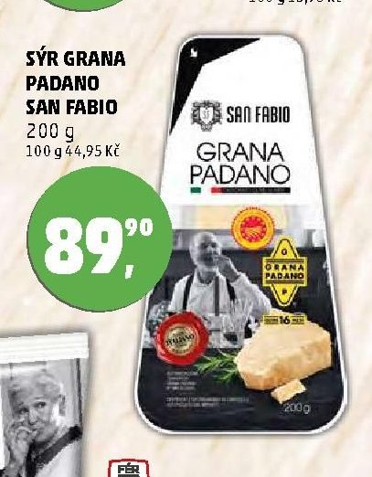 Sýr Grana Padano San Fabio 200g