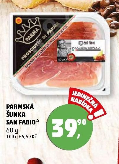 PARMSKÁ ŠUNKA SAN FABIO 60 g