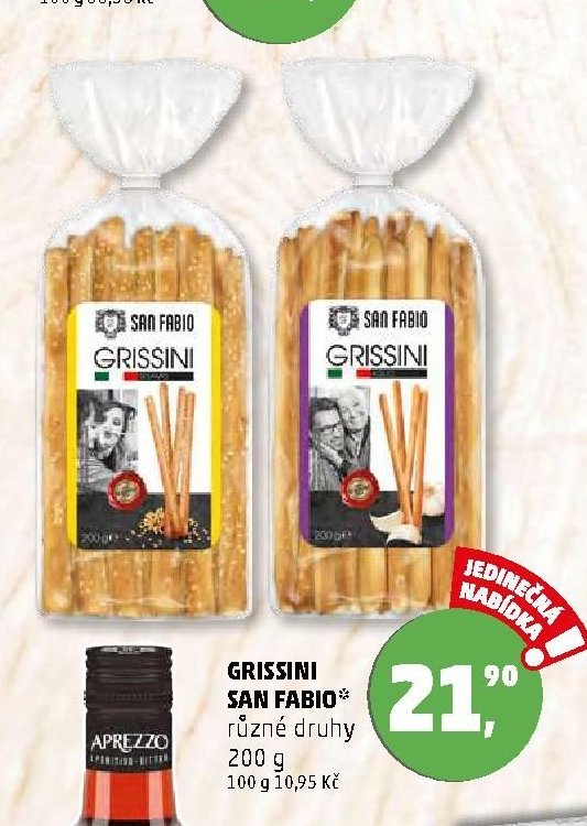 GRISSINI SAN FABIO různé druhy 200 g