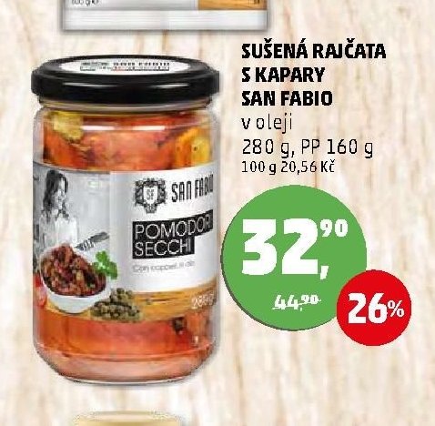 SUŠENÁ RAJČATA S KAPARY SAN FABIO
