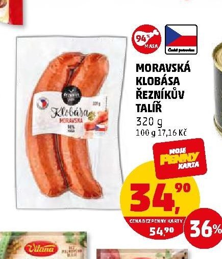 Moravská klobása Řezníkův talíř