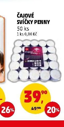 ČAJOVÉ SVÍČKY PENNY