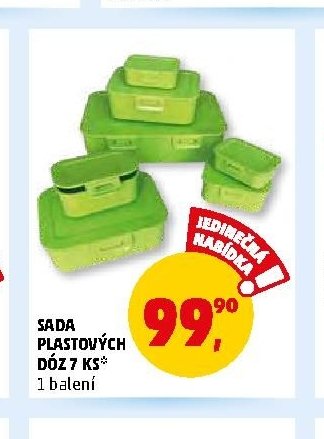 SADA PLASTOVÝCH DÓZ 7 KS