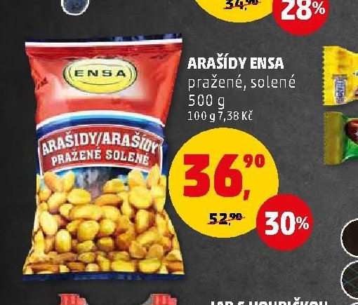Arašídy Ensa pražené, solené
