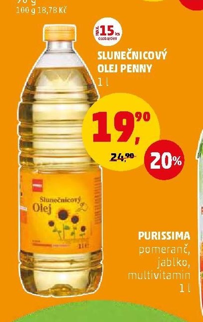 Slunečnicový olej Penny