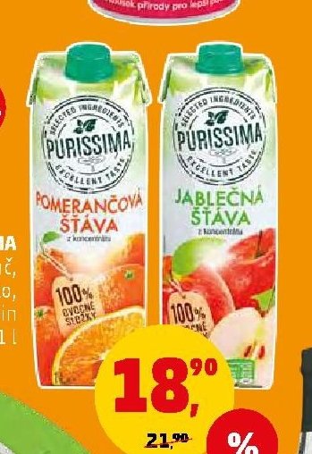 Purissima pomeranč, jablko, multivitamin