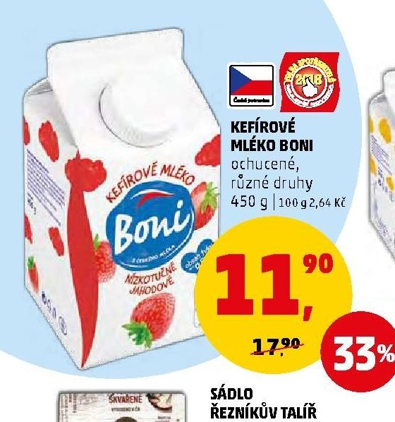 KEFÍROVÉ MLÉKO BONI ochucené