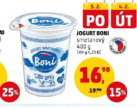 JOGURT BONI smetanový