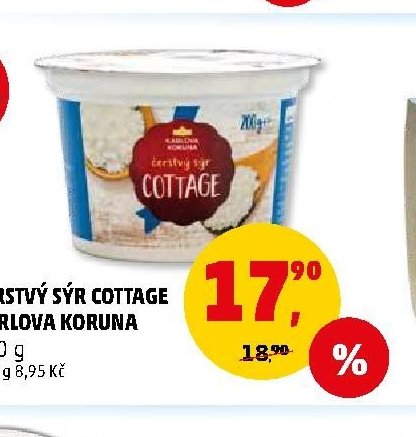 ČERSTVÝ SÝR COTTAGE KARLOVA KORUNA